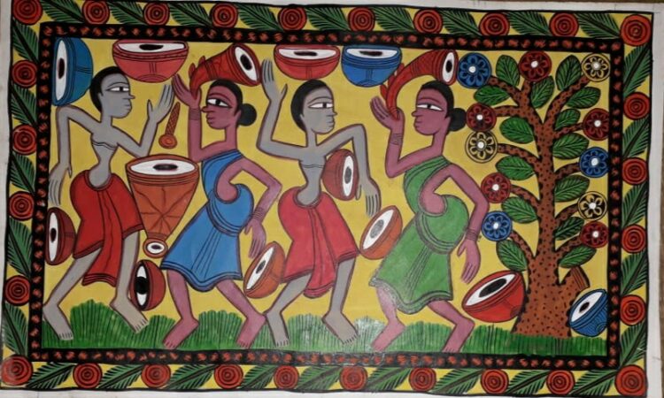 Tribal Dance #3 - Patua/Pattachitra painting (13