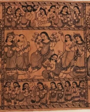 Maa Durga - Patua art - Amena Chitrakar - 09