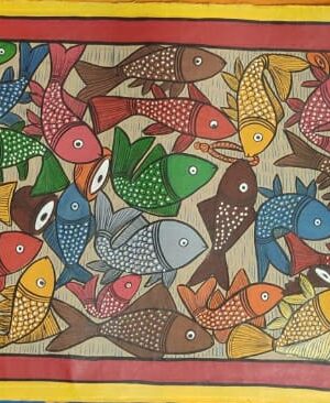 Fish marriage - Patua art - Jaba Chitrakar - 01