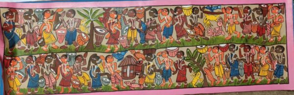 Tribal dance - Patua art - Jaba Chitrakar - 03