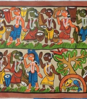 Tribal dance - Patua art - Jaba Chitrakar - 04