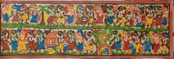 Tribal dance - Patua art - Jaba Chitrakar - 04