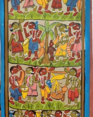 Tribal dance - Patua art - Jaba Chitrakar - 05