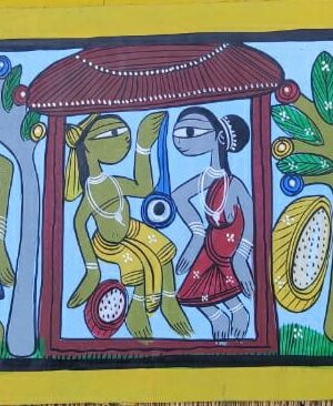 Tribal dance - Patua art - Rahima Chitrakar - 02