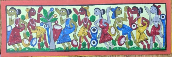 tribal dance - Patua art - Rahima Chitrakar - 03