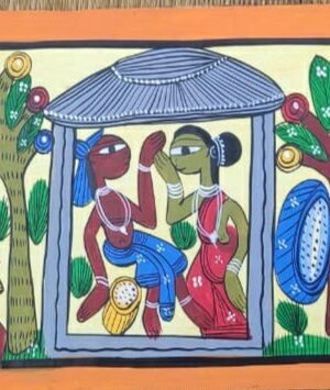 Tribal dance - Patua art - Rahima Chitrakar - 04