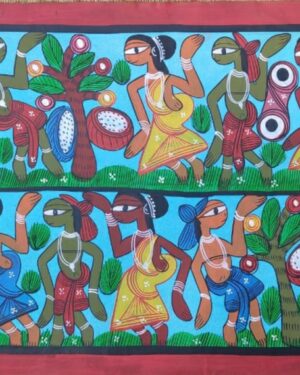 Tribal dance - Patua art - Rahima Chitrakar - 08