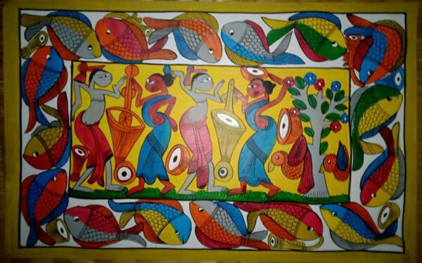 Tribal dance - Patua art - jaharana chitrakar - 02
