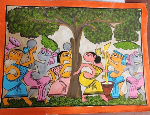 Tribal Dance Patua Painting Khandu Chitrakar 06