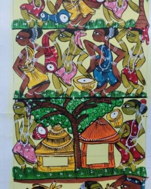 Tribal Dance - Patua art - Mohan Chitrakar - 06