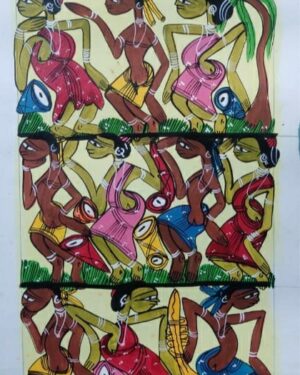 Tribal Dance - Patua art - Mohan Chitrakar - 07