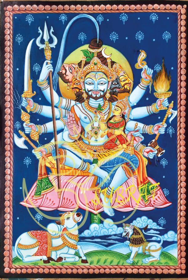 Panchabadra Shiva - Pattachitra painting - Subrat - 03