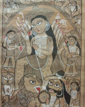 Maa Durga - pattachitra painting - Layala Chitrakar - 01