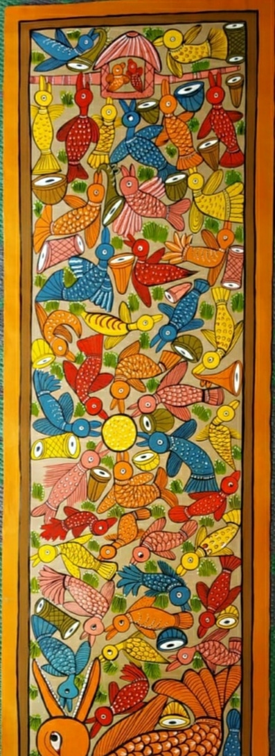 Bird Marriage - Patua art - Madhusudan Chitrakar - 15