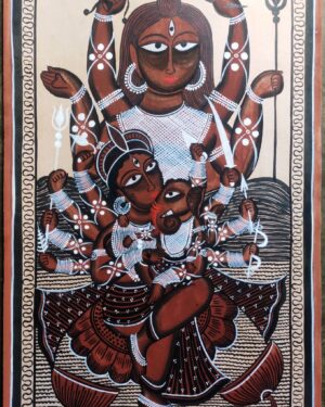 Durga Janani Kalighat Pat Art Rahman Chitrakar 04