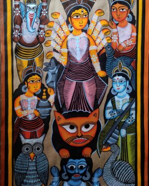 Durga Kalighat Pat Art Rahman Chitrakar 09