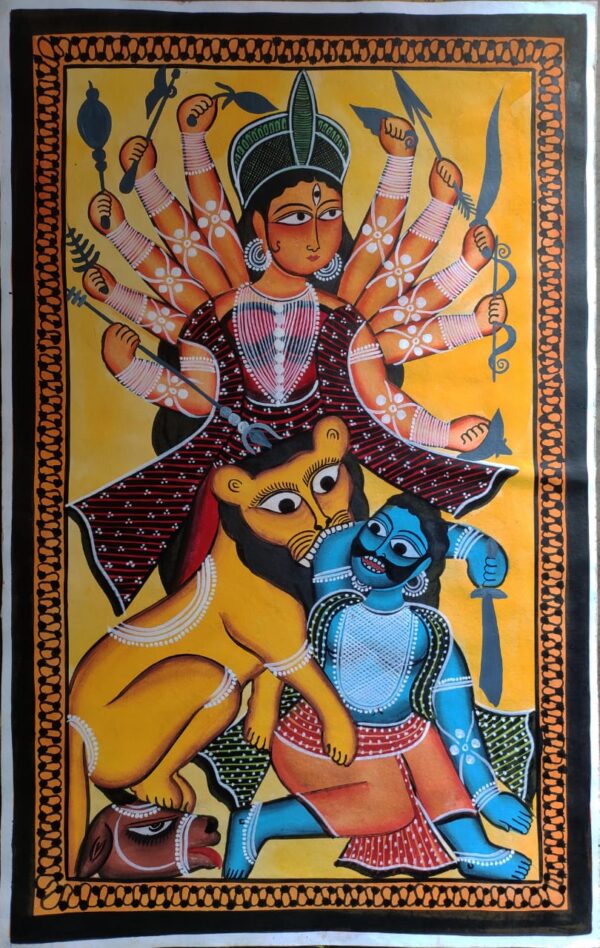 Durga Kalighat Pat Art Rahman Chitrakar 10