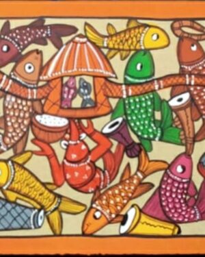 Fish Marriage - Patua art - Madhusudan Chitrakar - 10