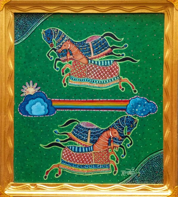 Running horses - Indian Art - Pooran Poori - 10