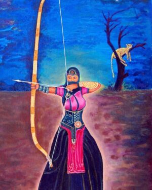 Archer girl - Indian Art - Pooran Poori - 13