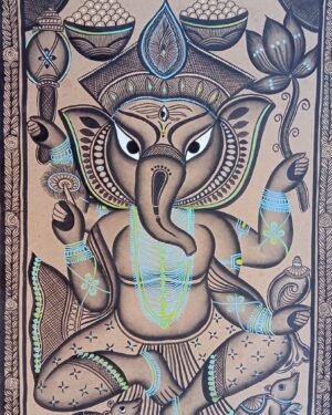 Shree Ganesh - Kalighat painting - Farid Chitrakar - 06