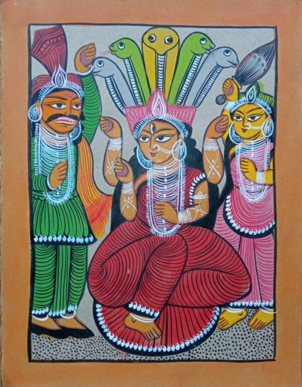 Kali maa - Kalighat painting - Hasina Chitrakar - 01