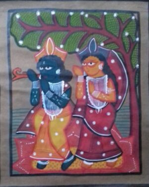 Radha Krishna - Kallighat painting - Soniya Chitrakar - 02