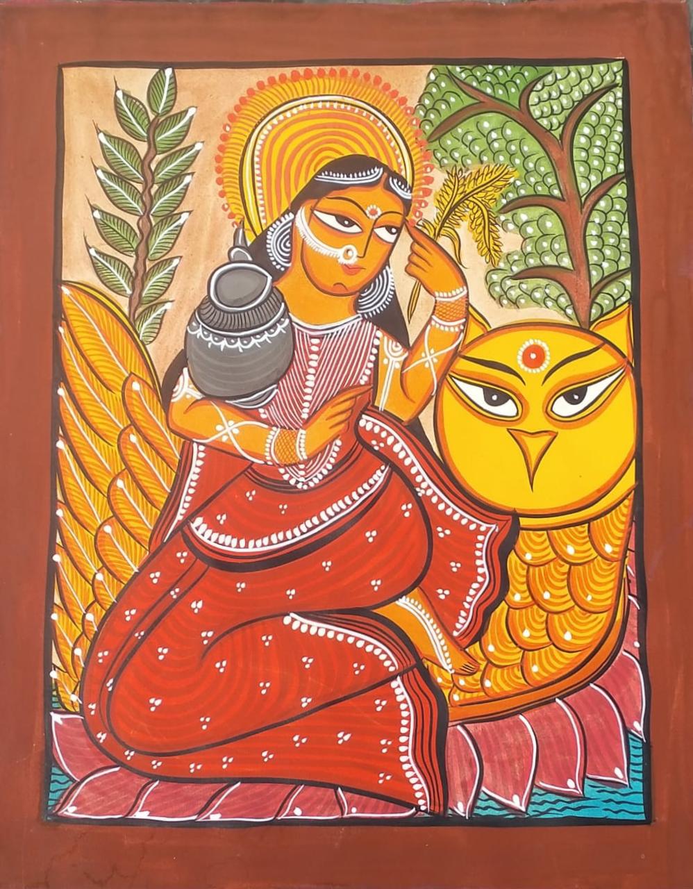 Maa Lakshmi - Patua/Pattachitra Painting (14
