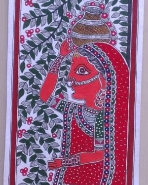 Village Lady - Madhubani painting - saraswatikumari -21