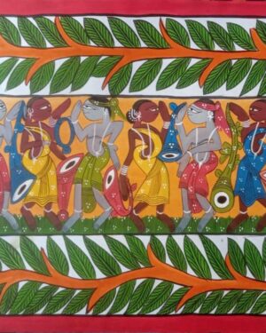 Tribal dance - Patua-Pattachitra - Asima Chitrakar - 01