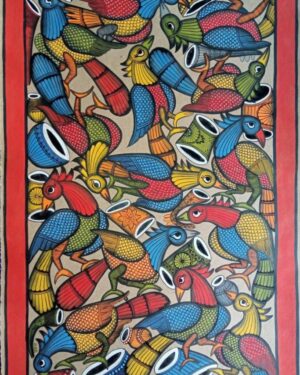 Bird Marriage - Patua-Pattachitra painting - Hasina Chitrakar - 01