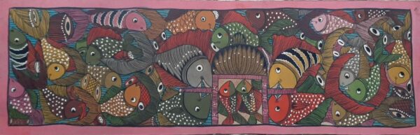 Fish marriage - Patua-Pattachitra painting - Tinku Chitrakar - 02