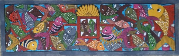 Fish marriage - Patua-Pattachitra painting - Tinku Chitrakar - 03