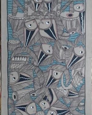 Fish marriage - Patua-Pattachitra painting - Tinku Chitrakar - 04