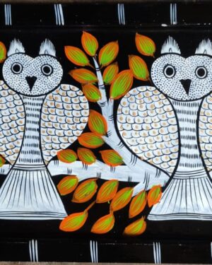 Patua art handpainted tray - Indian handicraft - Mabiya - 02