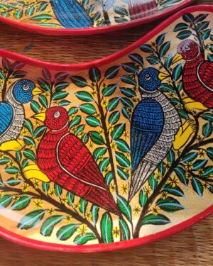 Patua art handpainted tray - Indian handicraft - Mabiya - 04
