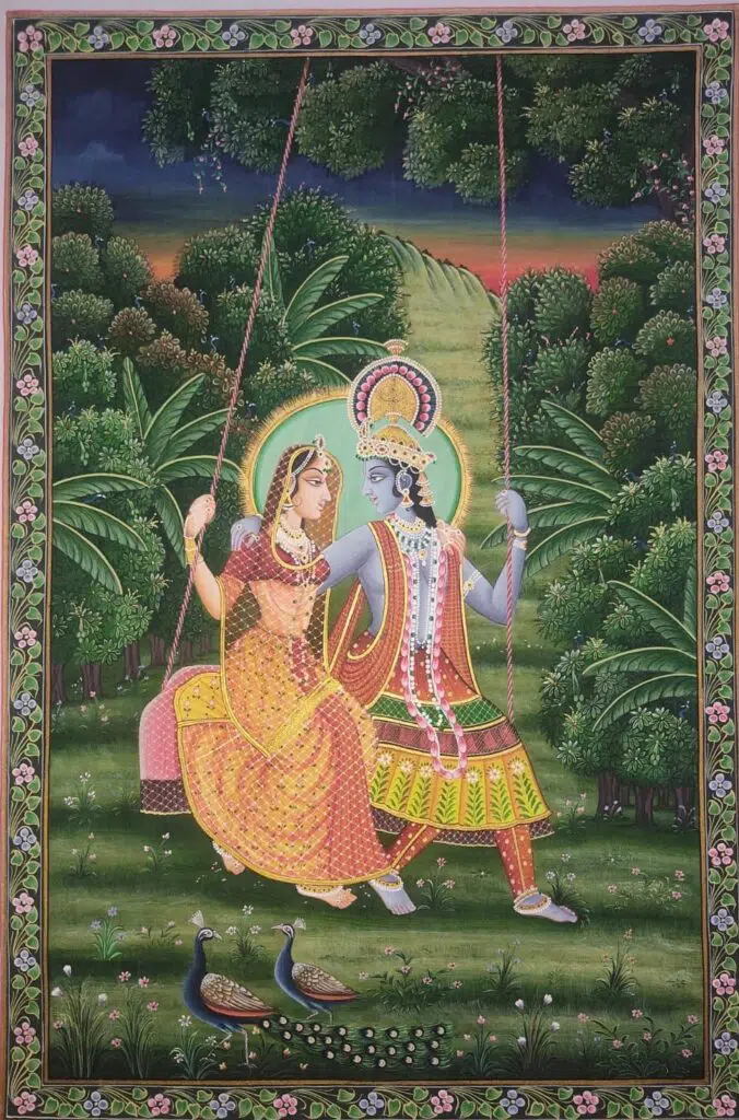 Radha-Krishna-01-Rajasthani-Painting-676x1024.jpeg