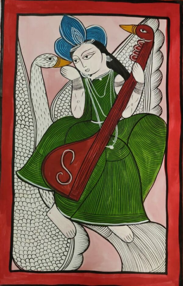 Saraswati Kalighat Art Mousumi Chitrakar 06