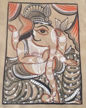 Shree Ganesha-Kalighat Painting-Khursed Chitrakar 03