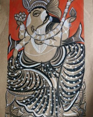 Shree Ganesha-Kalighat Painting-Khursed Chitrakar 06