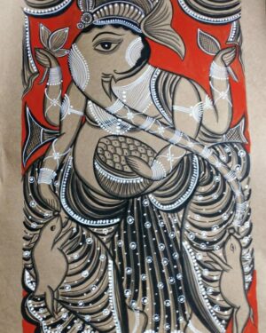 Shree Ganesha-Kalighat Painting-Khursed Chitrakar 08