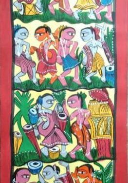 Tribal Dance Painting Patua Art Yarul Chitrakar 03