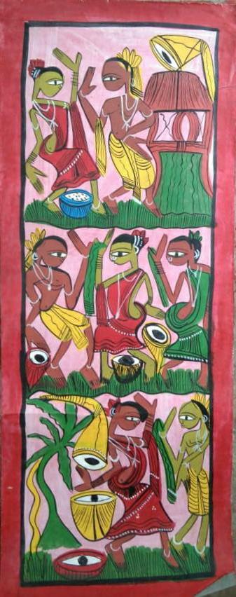 Tribal Dance Painting Patua Art Yarul Chitrakar 04