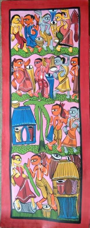 Tribal Dance Painting Patua Art Yarul Chitrakar 07