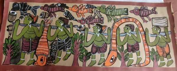 Tribal Dance Patua Painting Khandu Chitrakar 09