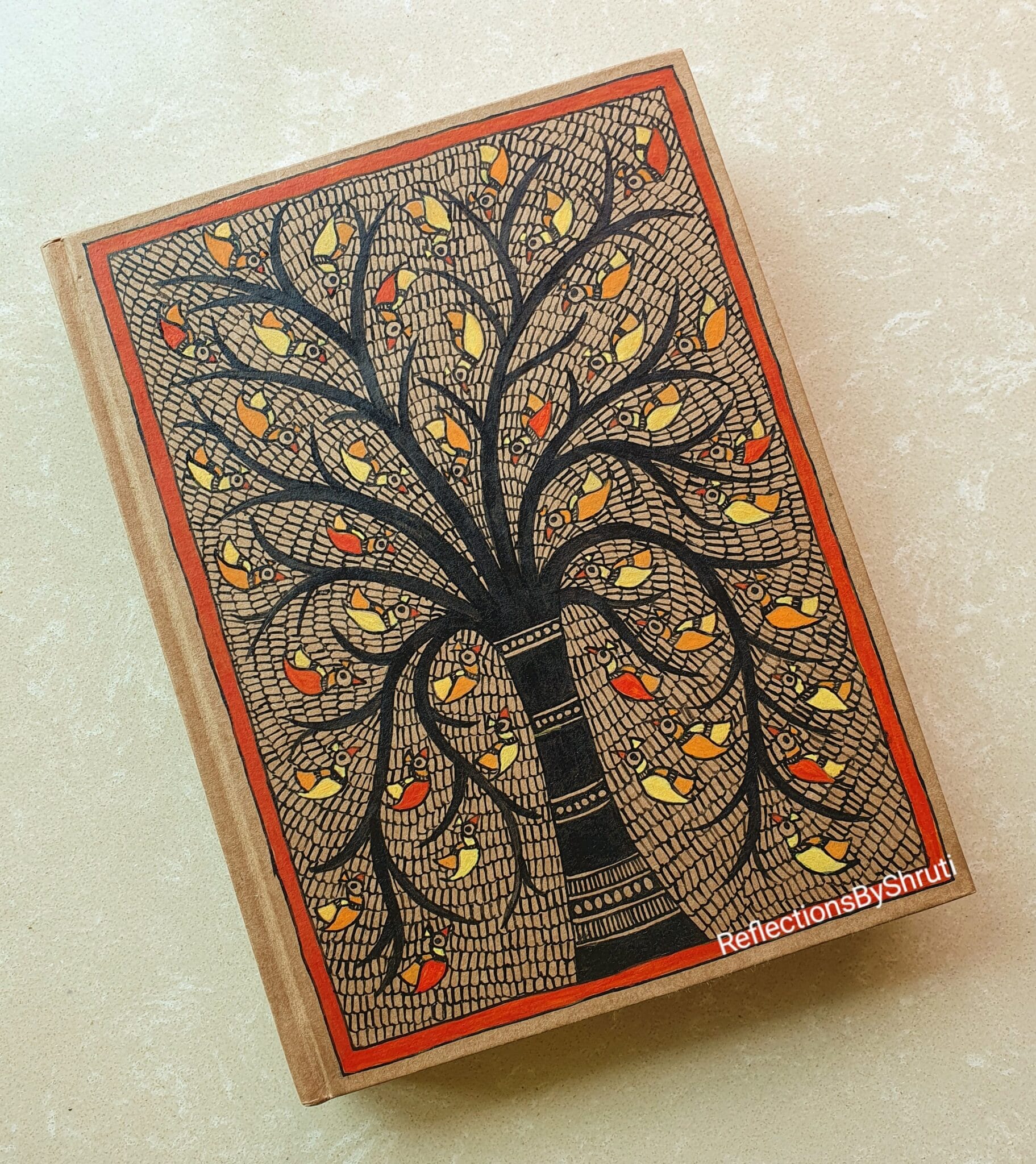 Tree Of Life- Handmade Paper Handpainted Journal (6