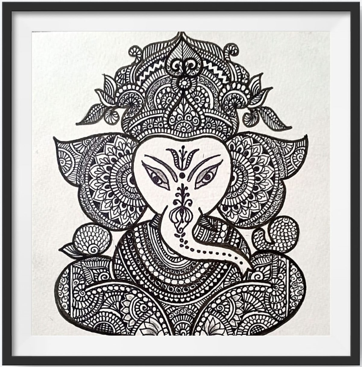 Mandala Art #8 (26 x 26 cms including frame) - International ...