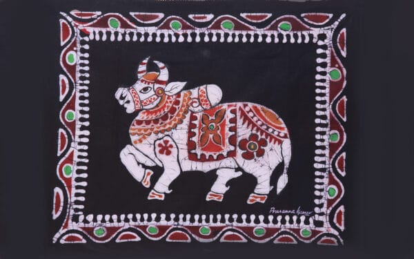 Decorated Bull-Batik painting-Prasanna Kumar - 03