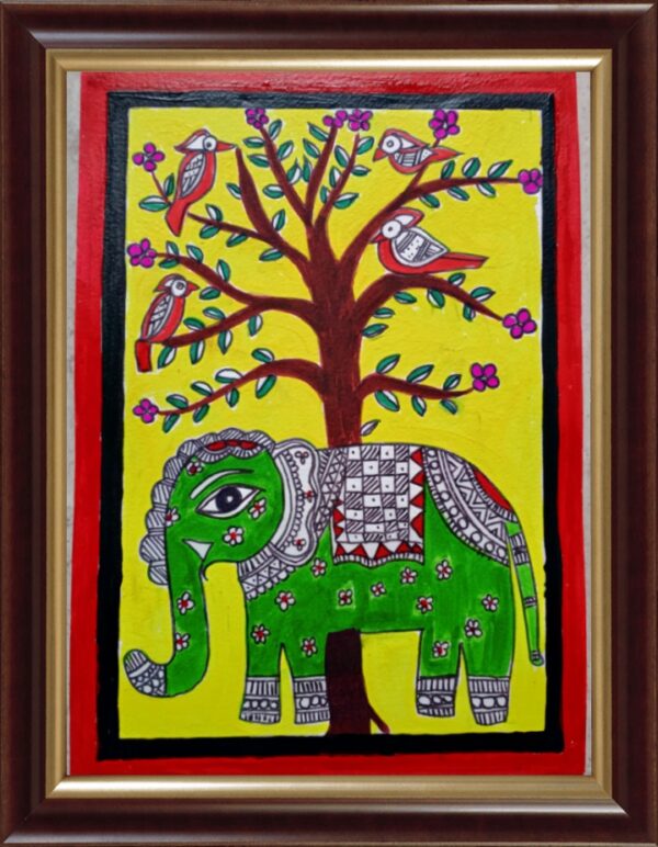 Elephant - Madhubani Painting - Reena Choudary - 02