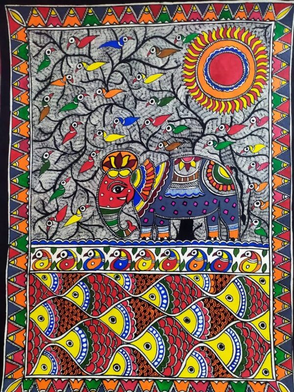 Panchtatva - Madhubani painting - Avdhesh Kumar - 04